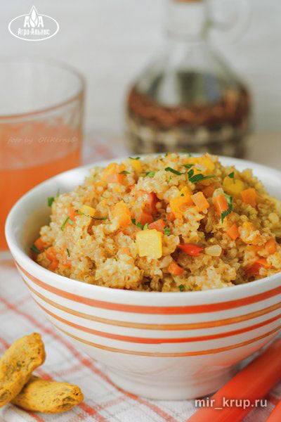 Wheat Porridge with vegetables "Orange Mood"
