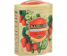 Load image into Gallery viewer, Basilur Strawberry & kiwi - Black tea with wolfberry, red cornflower, strawberry & kiwi 100g