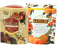Load image into Gallery viewer, Basilur Magic Fruits - Sweet Cherry Black Loose Tea in Metal tin 100g and tea bags (25/100)