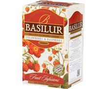 Load image into Gallery viewer, 71406 Basilur Fruit Infusion Strawberry & Raspberry Caffeine Free 25 tea bags