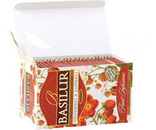 Load image into Gallery viewer, 71406 Basilur Fruit Infusion Strawberry & Raspberry Caffeine Free 25 tea bags