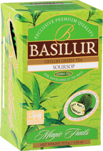 Load image into Gallery viewer, Basilur Soursop green tea 100g and 20 EN