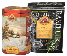 Load image into Gallery viewer, Basilur Christmas Gallery Tea Collection Metal Caddy 100g