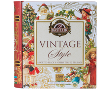 Load image into Gallery viewer, Basilur Tea Book - Vintage style metal caddy