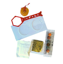 Load image into Gallery viewer, Golden Sparkles Easter egg craft kit with edible glue and glitter