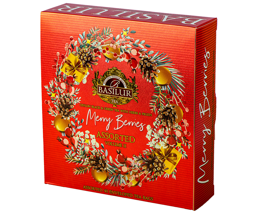 Basilur Tea Merry Berries Assorted Gift Box 40 EN – LanaNova.Store