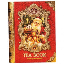 Load image into Gallery viewer, Basilur Tea Book Red Christmas Tea - Ceylon black tea, goji berry, vanilla, lemon, orange & almond