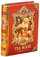 Load image into Gallery viewer, Basilur Tea Book Red Christmas Tea - Ceylon black tea, goji berry, vanilla, lemon, orange & almond