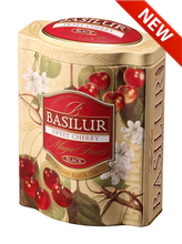 Load image into Gallery viewer, Basilur Magic Fruits - Sweet Cherry Black Loose Tea in Metal tin 100g and tea bags (25/100)