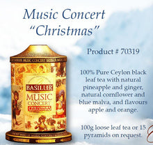 Load image into Gallery viewer, 70319 Basilur Winding Music Concert CHRISTMAS Gift Tin - Ceylon Black Tea, pineapple, ginger & orange