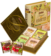 Load image into Gallery viewer, 70332 Basilur Tea Book (tea bags) - Bouquet Assorted - 4 types of Floral Green Teas
