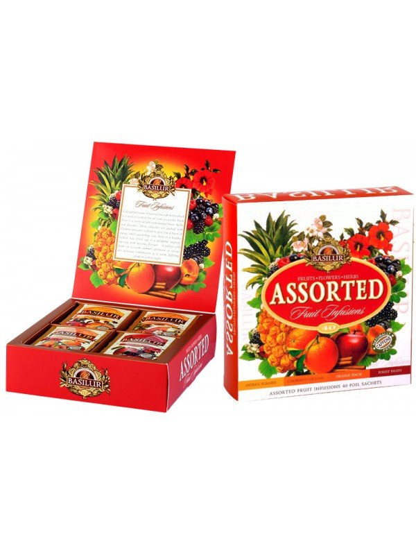 BASILUR TEA Fruit Infusion gift box assorted tea bags (10, 20, 40, 60EN)