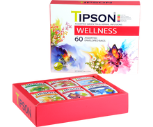 Load image into Gallery viewer, 80248 TIPSON Organic Wellness ASSORTED Caffeine Free 60 Tea Bags