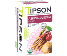 Load image into Gallery viewer, 80294 TIPSON Organic Ashwagandha CHERRY Caffeine Free 25 Tea Bags