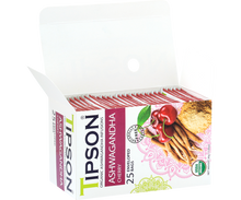 Load image into Gallery viewer, 80294 TIPSON Organic Ashwagandha CHERRY Caffeine Free 25 Tea Bags