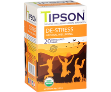Load image into Gallery viewer, 80317 TIPSON Organic De-stress  Natural Wellbeing Caffeine Free 20 Tea Bags