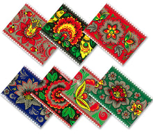Load image into Gallery viewer, Khokhloma Golden Flowers Easter Egg Shrinking Wraps (Set of 7)