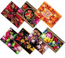 Load image into Gallery viewer, Khokhloma and Zhostovo Easter Egg Shrinking Wraps (Set of 7)