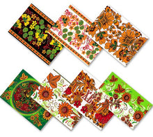 Load image into Gallery viewer, Khokhloma Sunflowers Easter Egg Shrinking Wraps (Set of 7)