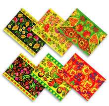 Load image into Gallery viewer, Green and Red Khokhloma, Easter Egg Shrinking Wraps (Set of 6)