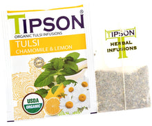 Load image into Gallery viewer, TIPSON Organic TULSI Herbal Tea assorted Caffeine Free 25 Tea Bags