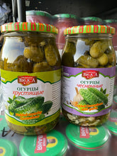Load image into Gallery viewer, Pickled crunchy cucumbers 900g with garlic dill