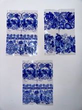 Load image into Gallery viewer, Gzhel Lace Easter Egg Shrinking Wraps (Set of 6)