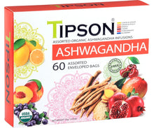 Load image into Gallery viewer, 80289 TIPSON Organic Ashwagandha ASSORTED Caffeine Free 60 Tea Bags