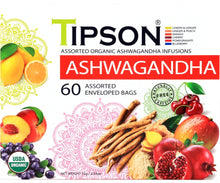 Load image into Gallery viewer, 80289 TIPSON Organic Ashwagandha ASSORTED Caffeine Free 60 Tea Bags
