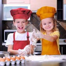 Load image into Gallery viewer, Kids Apron and Chef Hat 4-8, 7-13 years old, - red, pink, white