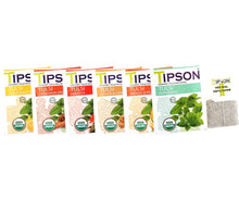 Load image into Gallery viewer, TIPSON Organic TULSI  ASSORTED Caffeine Free 60 Tea Bags