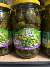Load image into Gallery viewer, Cucumbers Babushkiny crunchy with garlic & dill 900g