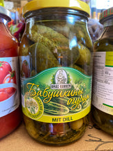 Load image into Gallery viewer, Cucumbers Babushkiny crunchy with garlic & dill 900g