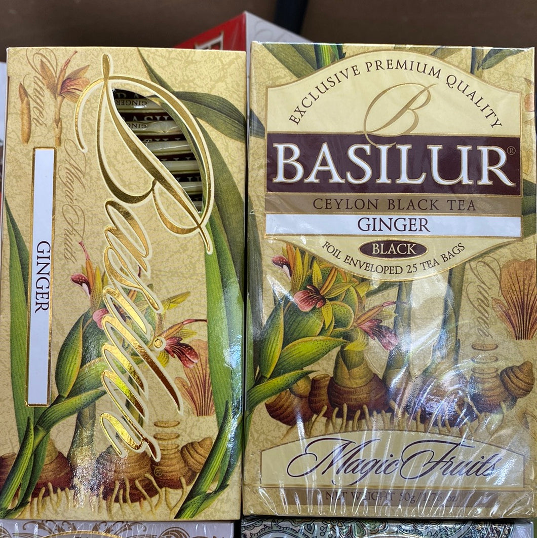 70423 Black tea with Ginger & Lemongrass - Basilur, natural, immunity, refreshing 20 tea bags