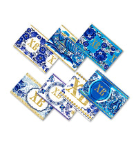 Load image into Gallery viewer, Gzhel Ornaments Easter Egg Shrinking Wraps (set of 7)