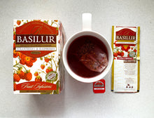 Load image into Gallery viewer, 71406 Basilur Fruit Infusion Strawberry & Raspberry Caffeine Free 25 tea bags