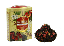 Load image into Gallery viewer, Basilur Magic Fruits - Sweet Cherry Black Loose Tea in Metal tin 100g and tea bags (25/100)