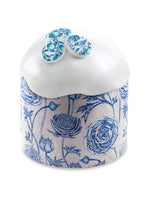 Load image into Gallery viewer, Easter Blue Ceramic, Baking Paper Pans Medium for Kulitch or Pannetone