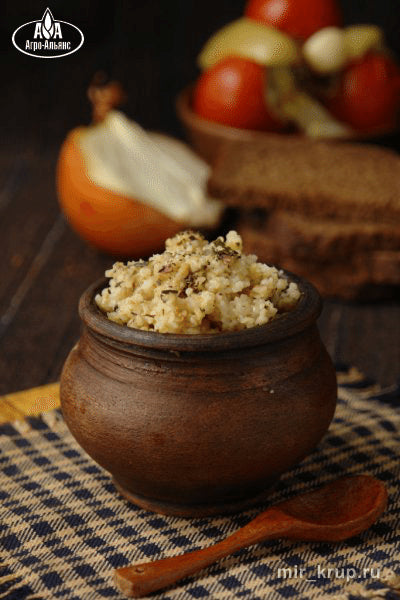 Wheat porridge for breakfast - Fasting product