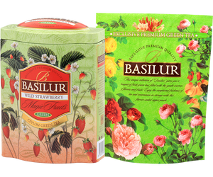 Basilur Tea Magic Fruits Wild Strawberry Ceylon Green Tea