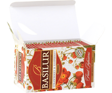 Load image into Gallery viewer, 71406 Basilur Fruit Infusion Strawberry &amp; Raspberry Caffeine Free 25 tea bags