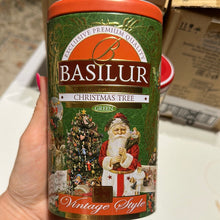 Load image into Gallery viewer, BASILUR Vintage Style Merry Christmas &amp; Christmas Tree tin 100g