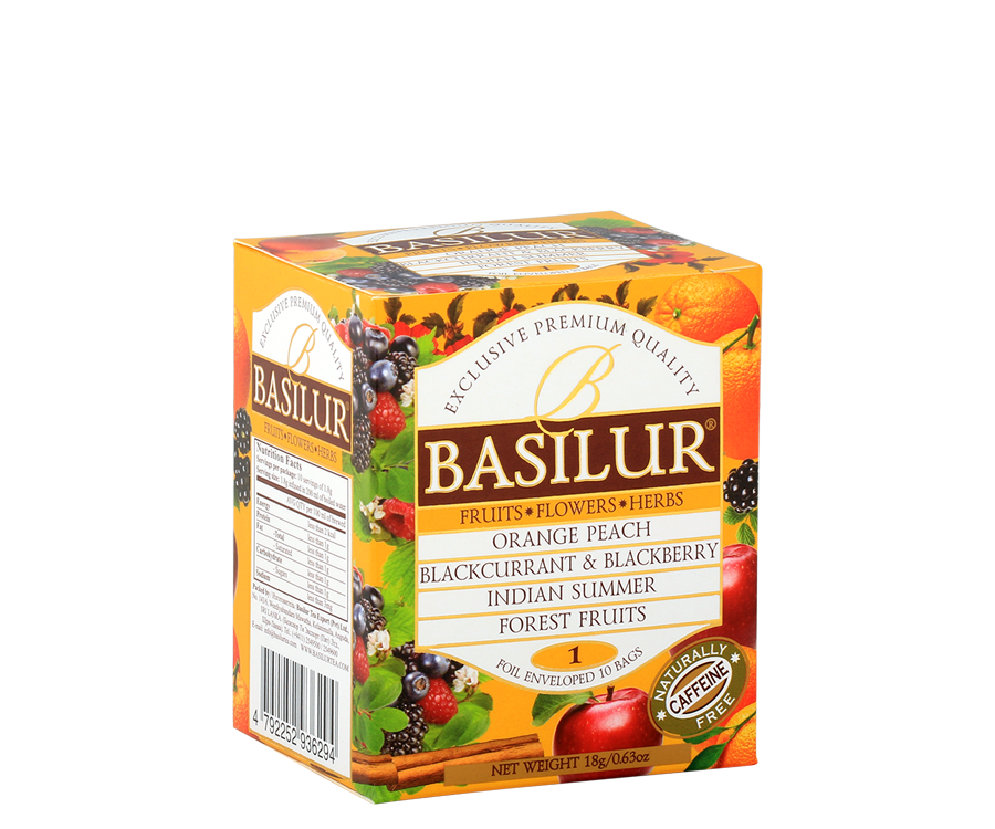 BASILUR TEA Fruit Infusion gift box assorted tea bags (10, 20, 40, 60EN)