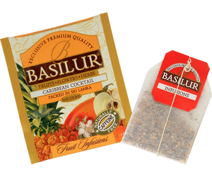 71395 Basilur TEA BOOK Assorted tea bags FRUITY DELIGHT caffeine free 32EN