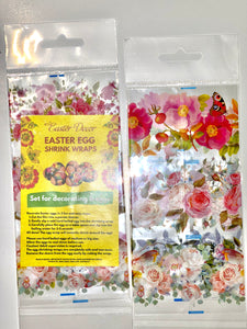 Garden Flowers, Easter Egg Shrinking Wraps (set of 6)