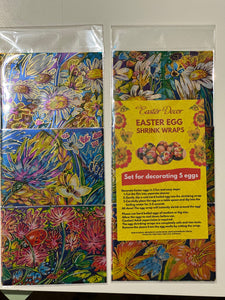 Wild flowers Easter Egg Shrinking Wraps (set of 5)