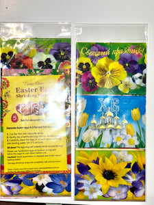 Yellow flowers Holy Easter, Easter Egg Shrinking Wraps (set of 5)