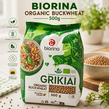 Load image into Gallery viewer, Biorina Roasted Buckwheat Grechka Flakes 800г 500g