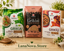 Load image into Gallery viewer, Biorina Roasted Buckwheat Grechka Flakes 800г 500g