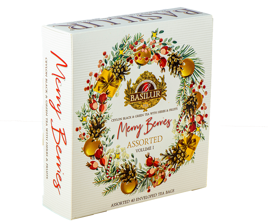 Basilur Tea Merry Berries Assorted Gift Box 40 EN – LanaNova.Store